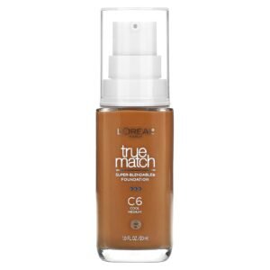 L'Oréal, True Match, Super-Blendable Foundation, C6 Cool Medium, 1 fl oz (30 ml)