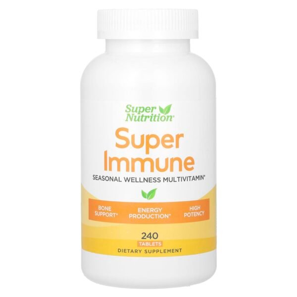 Super Nutrition, Super Immune, Immune-Strengthening Multivitamin with Glutathione, 240 Tablets